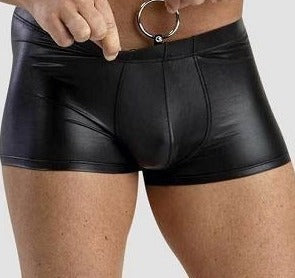 gay guys in Kinky Cock Ring Leather Boxer | Gay Underwear- pridevoyageshop.com - gay men’s underwear and swimwear