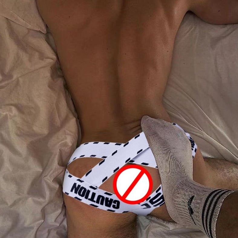 a sexy man in white OBSO Men's G-String Jockstrap Underwear - pridevoyageshop.com - gay men’s underwear and swimwear
