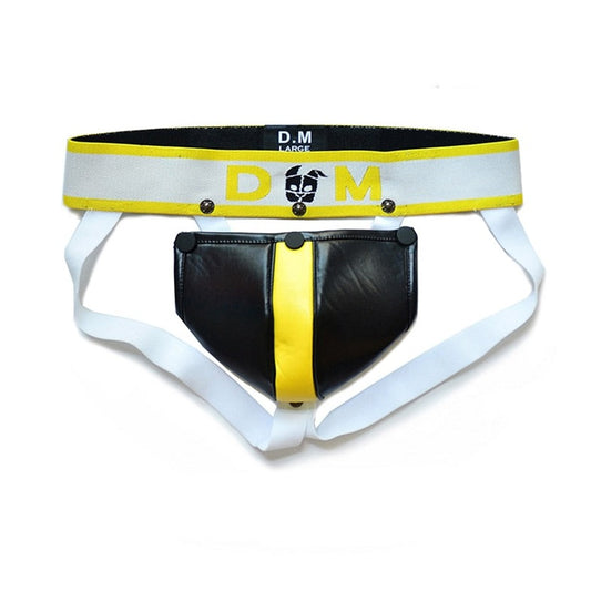 yellow Gay Jockstraps: Mens Faux Leather Jockstrap & Sexy Jocks- pridevoyageshop.com - gay men’s underwear and swimwear