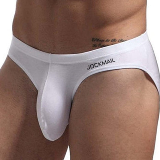 hot gay man in white Jockmail Essence Pouch Briefs | Gay Mens Underwear- pridevoyageshop.com - gay men’s underwear and swimwear