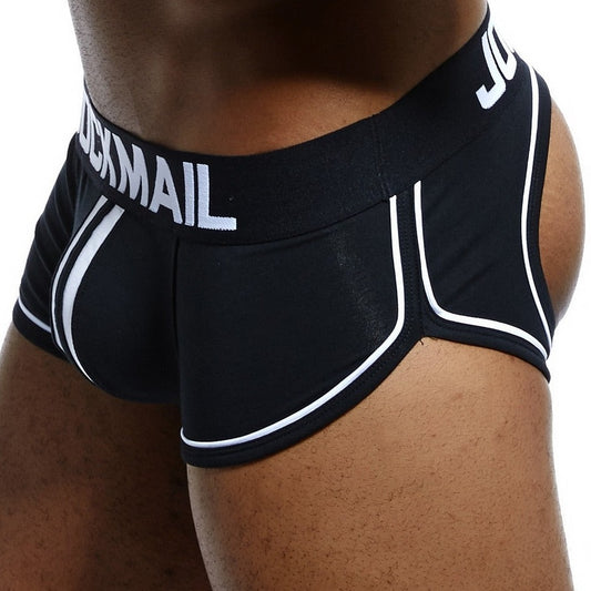 Jockmail black backless trunks