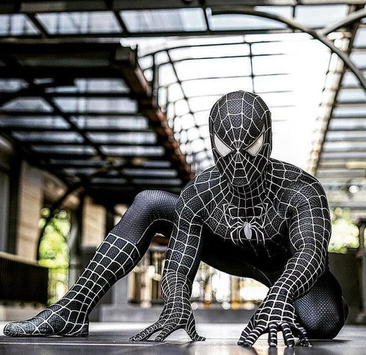 SuperHero Bodysuit: Black Spiderman Costume for Erotic Gay Cosplay- pridevoyageshop.com - gay men’s harness, lingerie and fetish wear