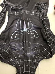 details of SuperHero Bodysuit: Black Spiderman Costume for Erotic Gay Cosplay- pridevoyageshop.com - gay men’s harness, lingerie and fetish wear