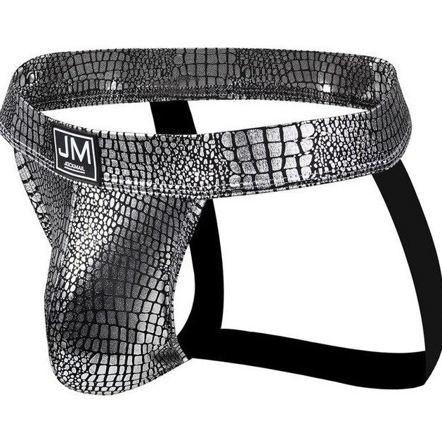 silver Gay Jockstrap: Snakeskin Jockstrap & Erotic Gay Lingerie- pridevoyageshop.com - gay men’s underwear and swimwear