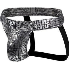 silver Gay Jockstrap: Snakeskin Jockstrap & Erotic Gay Lingerie- pridevoyageshop.com - gay men’s underwear and swimwear