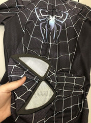 details of SuperHero Bodysuit: Black Spiderman Costume for Erotic Gay Cosplay- pridevoyageshop.com - gay men’s harness, lingerie and fetish wear