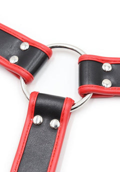 details of Leather Red Bulldog Chest Harness: Men's Clubwear and Gay Lingerie - pridevoyageshop.com - gay men’s harness, lingerie and fetish wear