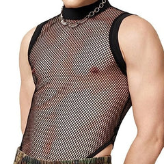 sexy boy in Men's Black Mesh Bodysuit: Fishnet Bodysuit for Men | Leotard Men- pridevoyageshop.com - gay men’s harness, lingerie and fetish wear