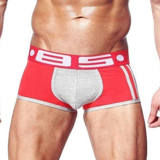 red 85 Men's Racing Stripe Boxer Briefs - pridevoyageshop.com - gay men’s underwear and swimwear