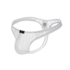 white Men's Breathable See-Thru Mesh Thongs | Gay Men Underwear