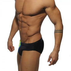 Neon Green + Black Gay Men's Racing Swim Briefs - pridevoyageshop.com - gay men’s underwear and swimwear