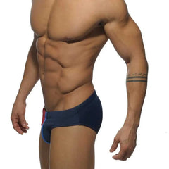 Red + Black Gay Men's Racing Swim Briefs - pridevoyageshop.com - gay men’s underwear and swimwear