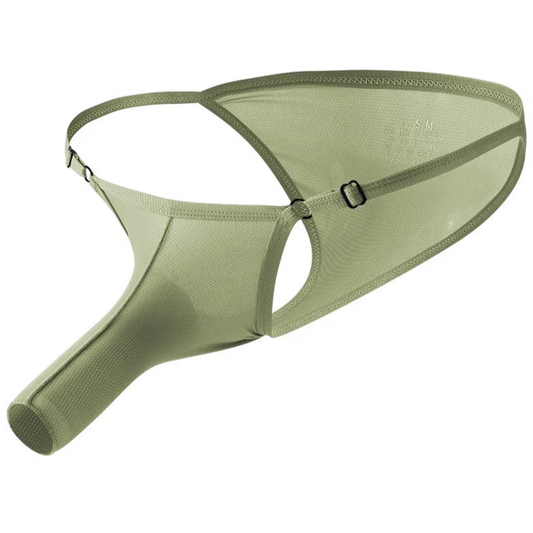 Army green Men’s Sock Brief Only for Well Endowed Men - pridevoyageshop.com - gay men’s thongs, boxers, briefs and jockstraps