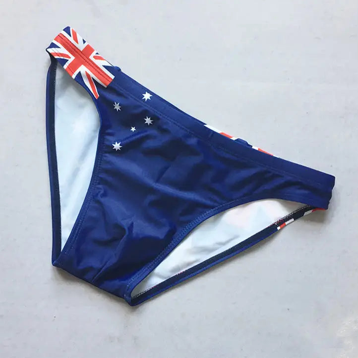 Australia Flag flag Men’s World Tour Bikini Swim Briefs - pridevoyageshop.com - gay men’s sexy swim briefs, trunks, board shorts, and bikinis