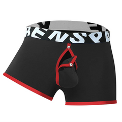 Black Bareback Boxer Briefs - Removable Pouch & Backless - pridevoyageshop.com - gay men’s thongs, boxers, briefs and jockstraps