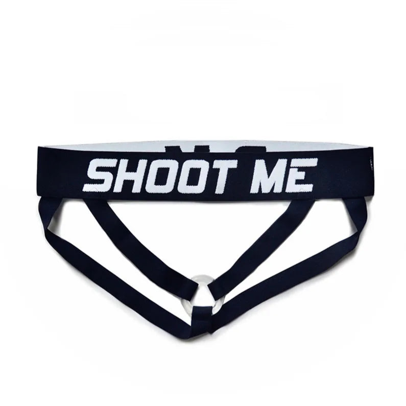 Black DM Men’s Hardwired Cock Ring Thong - pridevoyageshop.com - gay men’s thongs, boxers, briefs and jockstraps