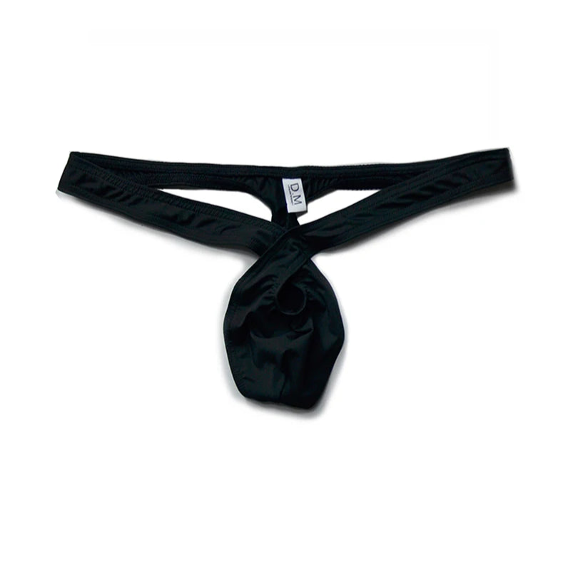 Black DM Men’s Twist Tease Thong - pridevoyageshop.com - gay men’s thongs, boxers, briefs and jockstraps