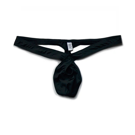 Black DM Men’s Twist Tease Thong - pridevoyageshop.com - gay men’s thongs, boxers, briefs and jockstraps