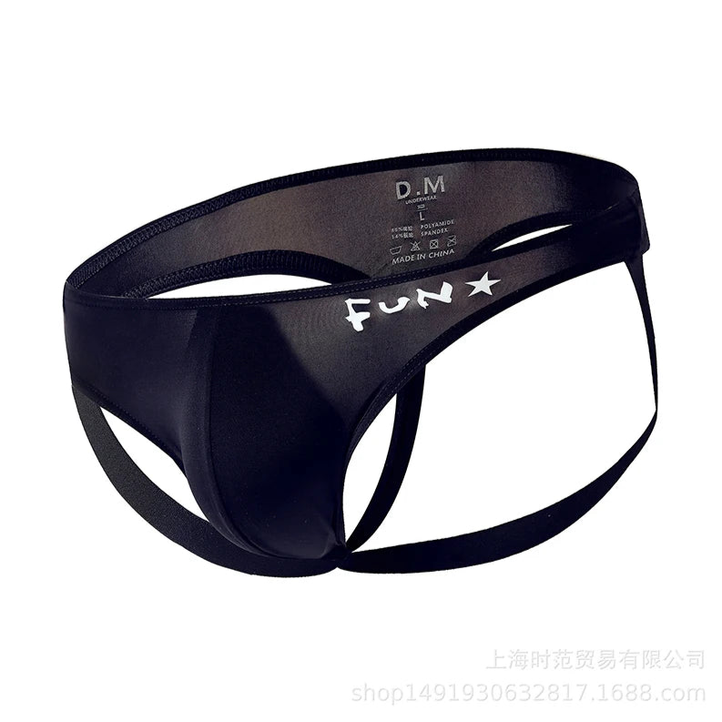 Black Men’s D.M. Fun Star Jockstrap - pridevoyageshop.com - gay men’s thongs, boxers, briefs and jockstraps