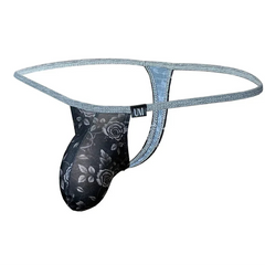 Black Men’s Floral Fever Thong - pridevoyageshop.com - gay men’s thongs, boxers, briefs and jockstraps