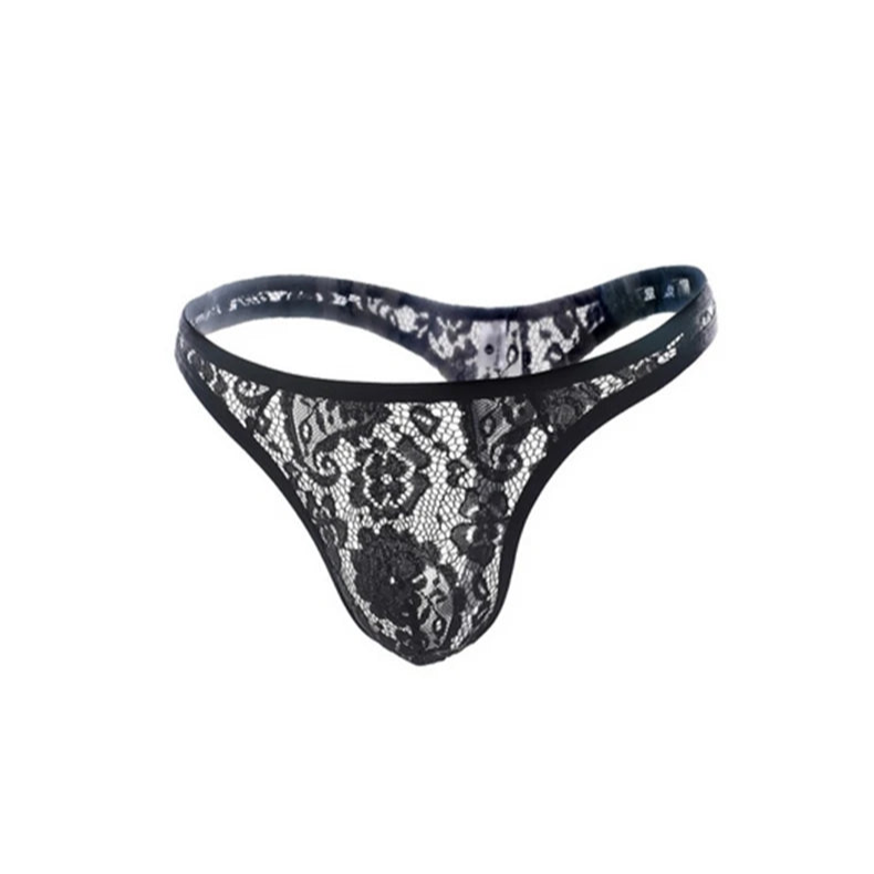 Black Men’s Laced Up & Lethal Thong - pridevoyageshop.com - gay men’s thongs, boxers, briefs and jockstraps