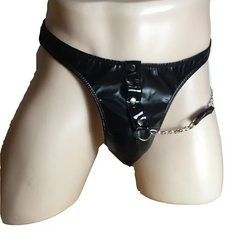 Black Men’s Shackled Heat T-Back - pridevoyageshop.com - gay men’s thongs, boxers, briefs and jockstraps