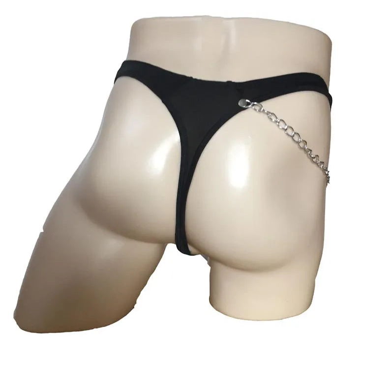 Black Men’s Shackled Heat T-Back - pridevoyageshop.com - gay men’s thongs, boxers, briefs and jockstraps
