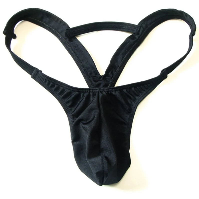 Black Men’s Slingshot Seduction Thong - pridevoyageshop.com - gay men’s thongs, boxers, briefs and jockstraps
