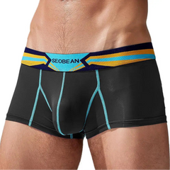 Black SEOBEAN Spectrum Boxer Briefs - pridevoyageshop.com - gay men’s thongs, boxers, briefs and jockstraps