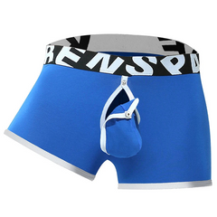 Blue Bareback Boxer Briefs - Removable Pouch & Backless - pridevoyageshop.com - gay men’s thongs, boxers, briefs and jockstraps