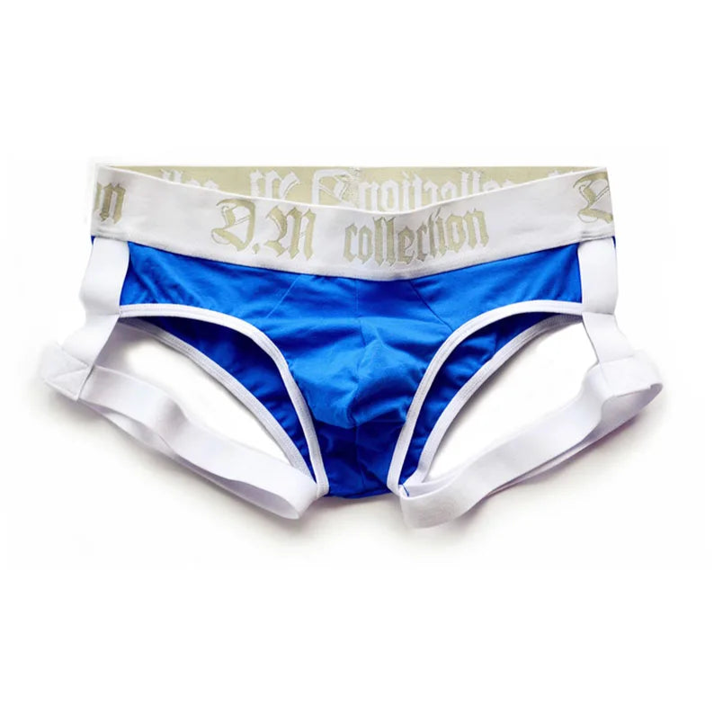 Blue Men’s D.M. Garter Briefs - pridevoyageshop.com - gay men’s thongs, boxers, briefs and jockstraps