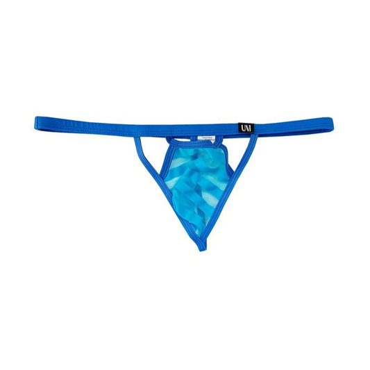 Blue Men's Mesh 'n' Mischief Thongs - pridevoyageshop.com - gay men’s thongs, boxers, briefs and jockstraps