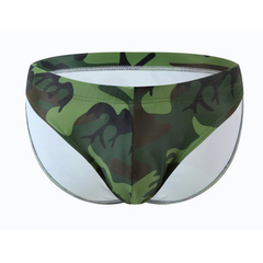Camouflage Men's Wet & Wicked Swim Briefs - pridevoyageshop.com - gay men’s sexy swim briefs, trunks, board shorts, and bikinis