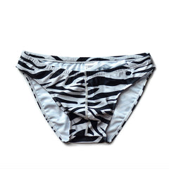 Classic Zebra Men’s Savage Safari Swim Briefs - pridevoyageshop.com - gay men’s sexy swim briefs, trunks, board shorts, and bikinis