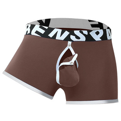 Coffee Bareback Boxer Briefs - Removable Pouch & Backless - pridevoyageshop.com - gay men’s thongs, boxers, briefs and jockstraps