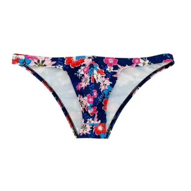 Dark Floral Men’s Summer Bloom Swim Bikini Briefs - pridevoyageshop.com - gay men’s sexy swim briefs, trunks, board shorts, and bikinis