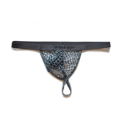 Dark Gray Men’s D.M. Sex Boy Fishnet Thong - pridevoyageshop.com - gay men’s thongs, boxers, briefs and jockstraps