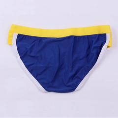 Desmiit Men’s Colorblock Speed Bulge Swim Briefs - pridevoyageshop.com - gay men’s sexy swim briefs, trunks, board shorts, and bikinis
