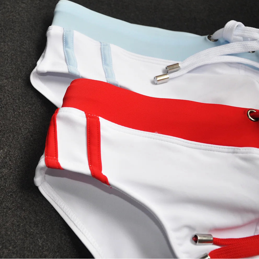 Details of Men’s Clean Line Hookup Swim Briefs - pridevoyageshop.com - gay men’s sexy swim briefs, trunks, board shorts, and bikinis