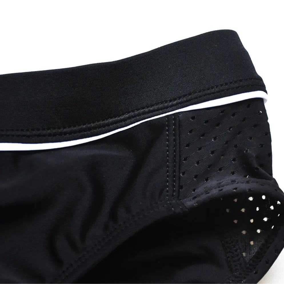 Details of Men’s Hole Patrol Side Mesh Swim Briefs - pridevoyageshop.com - gay men’s sexy swim briefs, trunks, board shorts, and bikinis