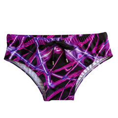 Details of Men’s Neon Veins Swim Briefs - pridevoyageshop.com - gay men’s sexy swim briefs, trunks, board shorts, and bikinis