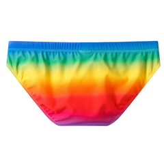 Details of Men’s Taste the Rainbow Swim Briefs - pridevoyageshop.com - gay men’s sexy swim briefs, trunks, board shorts, and bikinis
