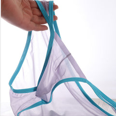Details of Men’s Two-Tone Cutout See Through Bikini Briefs - pridevoyageshop.com - gay men’s thongs, boxers, briefs and jockstraps