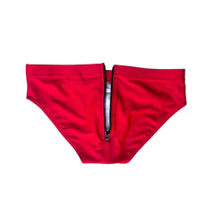 Details of Men's Unzip Me Daddy Swim Briefs with pad - pridevoyageshop.com - gay men’s sexy swim briefs, trunks, board shorts, and bikinis