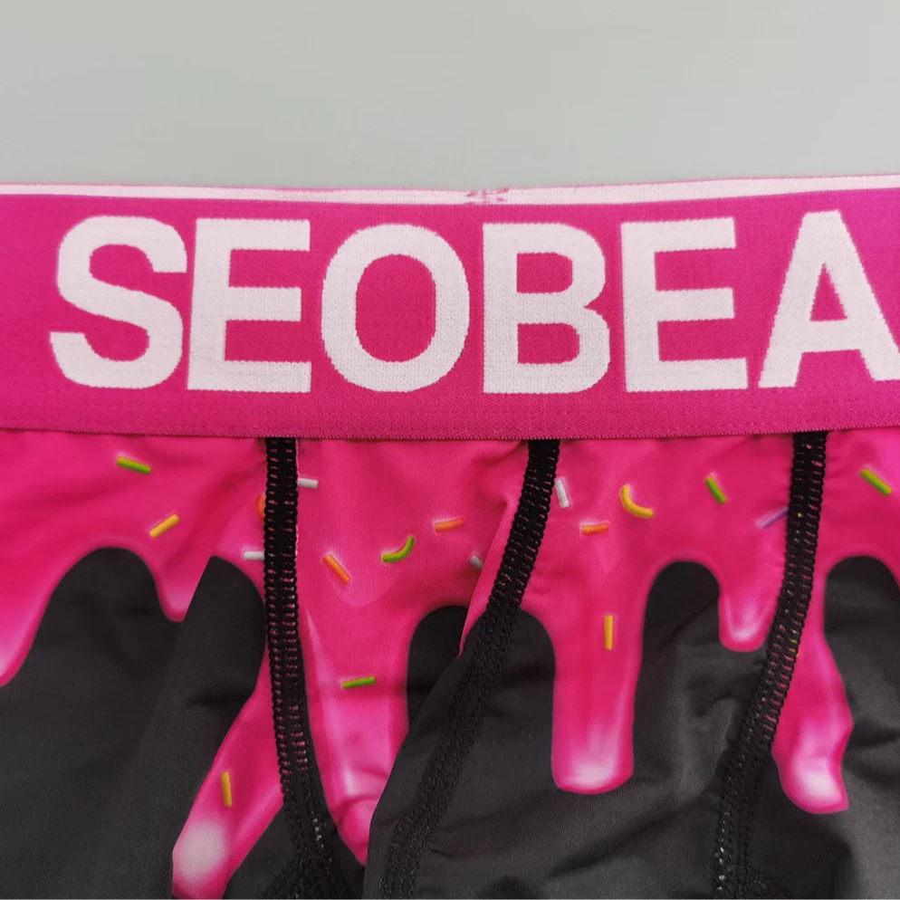 Details of SEOBEAN Men’s Dripping Candy Print Boxer Brief - pridevoyageshop.com - gay men’s thongs, boxers, briefs and jockstraps