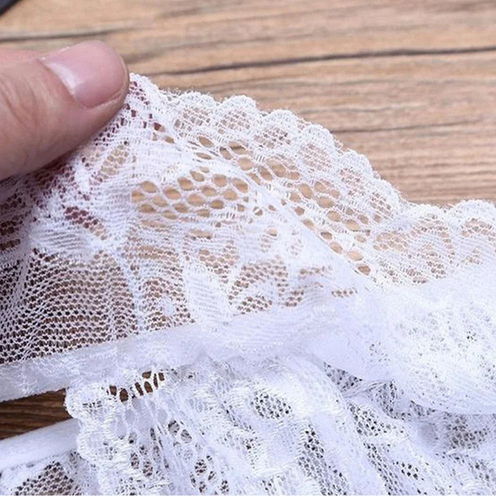 Details of White Men's Queer Lace Cage Thong - pridevoyageshop.com - gay men’s thongs, boxers, briefs and jockstraps