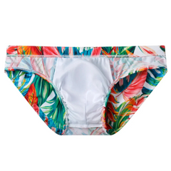 Details of flowers Men’s Jungle Jock Hunter Swim Briefs with Removable Pad - pridevoyageshop.com - gay men’s sexy swim briefs, trunks, board shorts, and bikinis