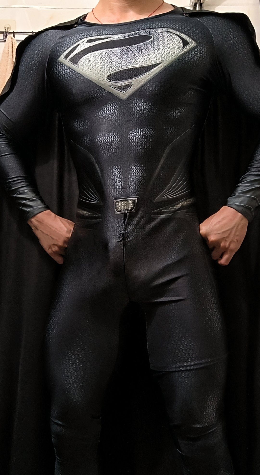 Men's SuperHero Bodysuit: Superman Costume