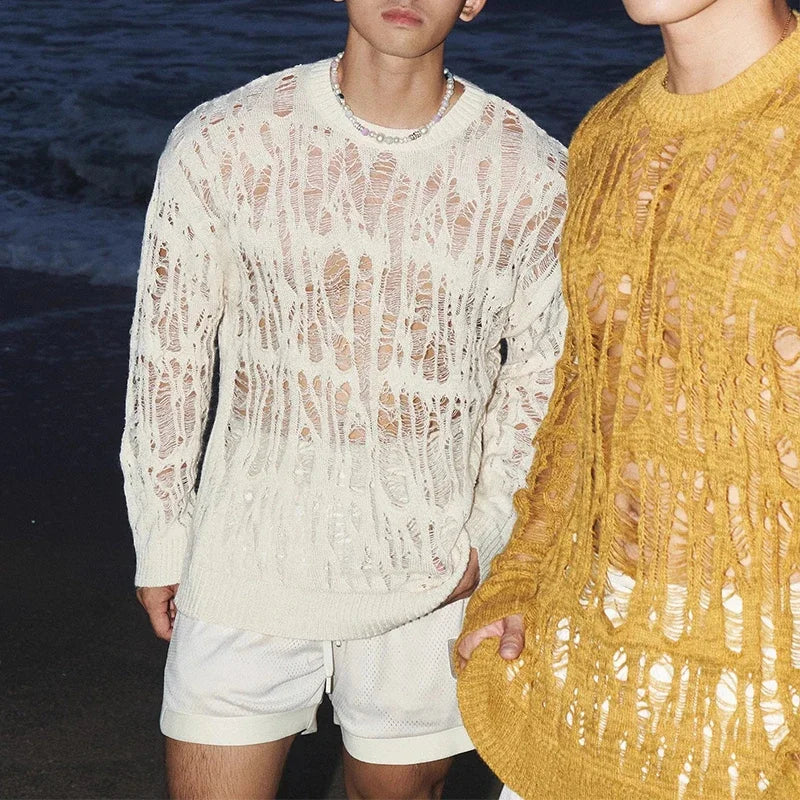 Fire Island Breeze Shred Sweater - pridevoyageshop.com - gay men's fashion, clubwear, party outfit