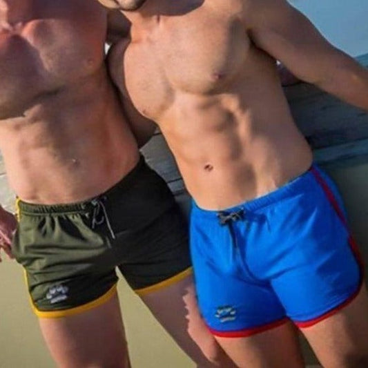 sexy gay hunks in Gay Shorts | Gay Bear Paw Gym Shorts - Men's Activewear, gym short, sport shorts, running shorts- pridevoyageshop.com